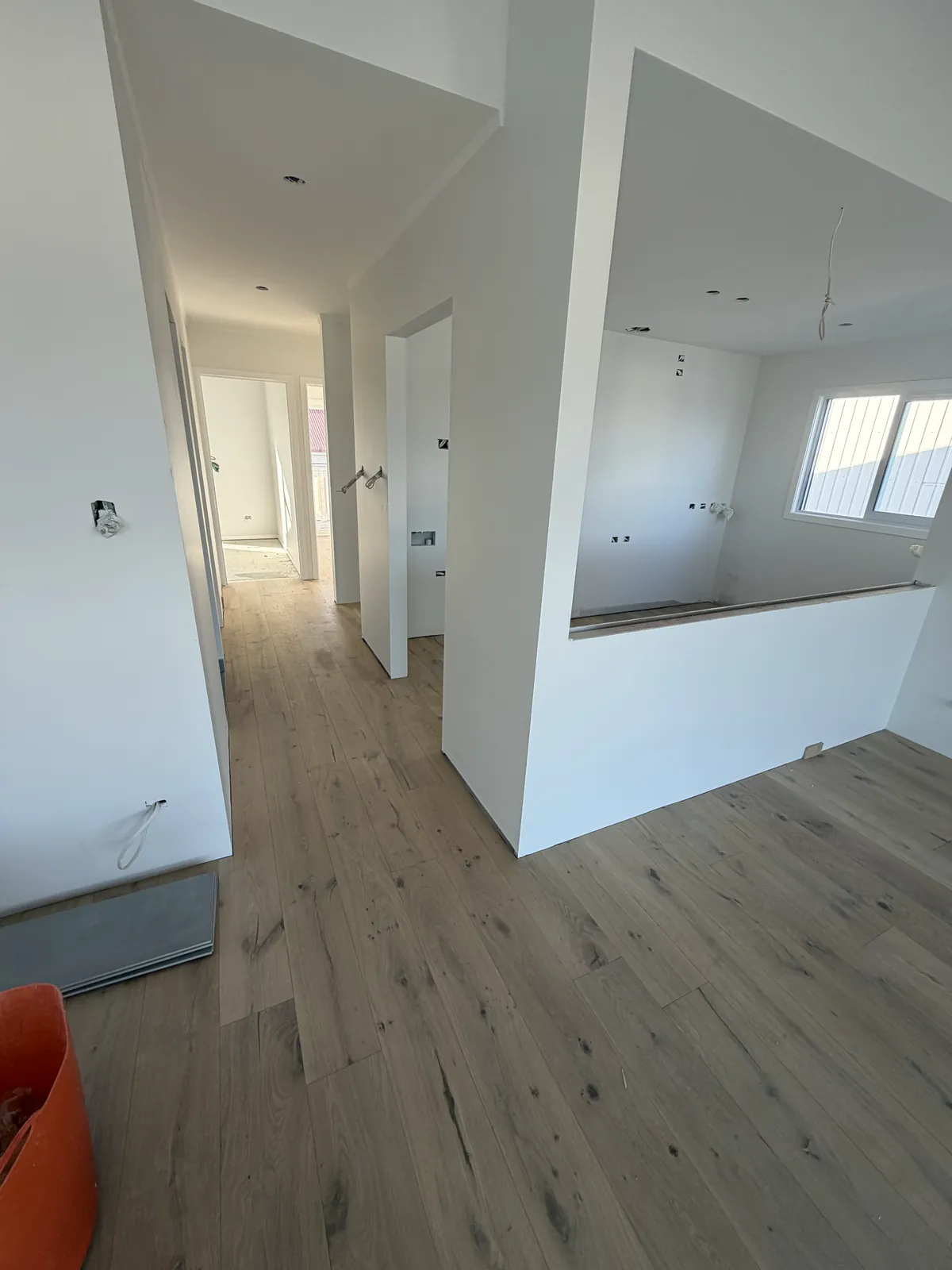 ATS Timber Light Oak through the middle of the home at Victoria Road, Devonport