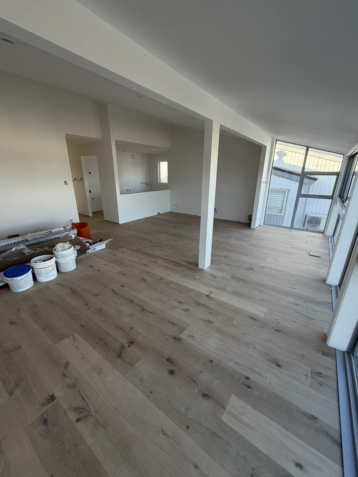 ATS Timber Light Oak through the main living space at Victoria Road, Devonport