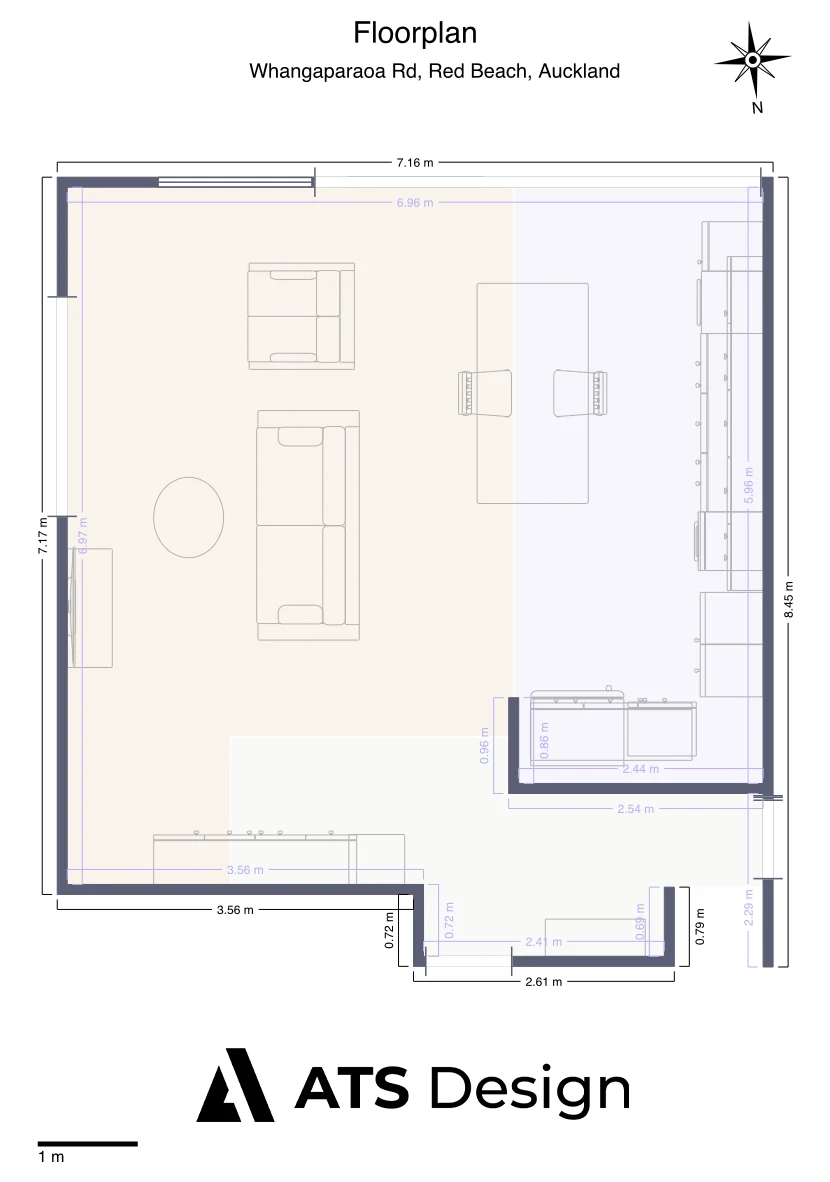 The LiDAR floorplan of the home at Whangaparaoa Road, Red Beach drawn by ATS Design