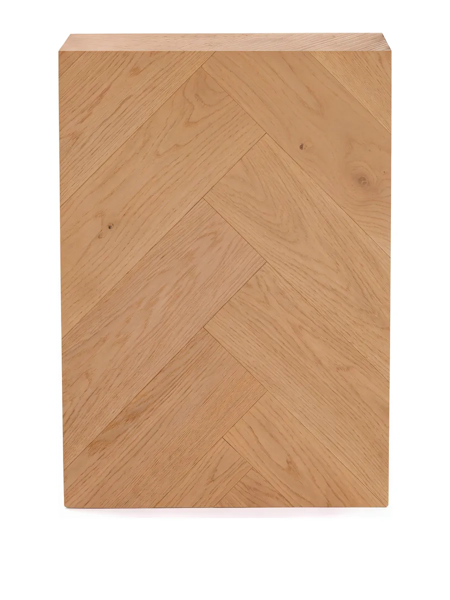Caramel herringbone engineered timber sample
