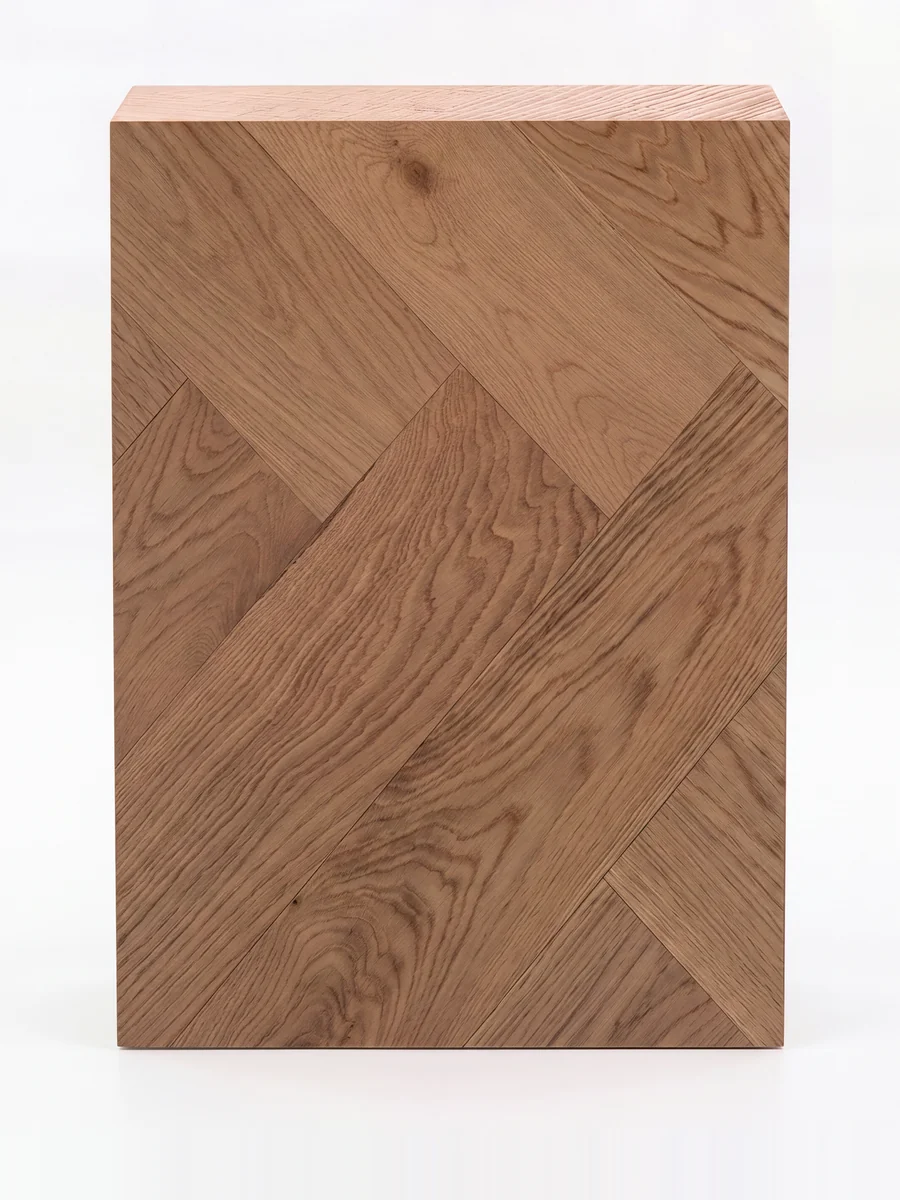 Natural Clear herringbone engineered timber sample