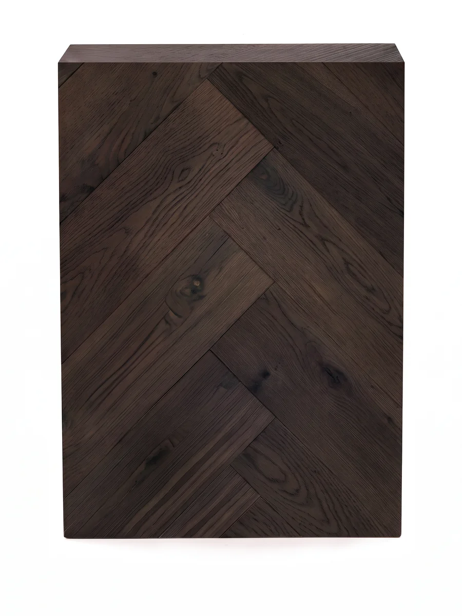 Slate Grey herringbone engineered timber sample